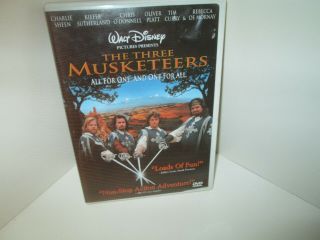 Disney The Three Musketeers Rare Dvd Charlie Sheen Kiefer Sutherland 