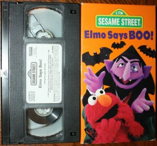 Sesame Street: Elmo Says Boo (vhs) Elmo,  The Count.  Vg Cond.  Rare.  Halloween Nr