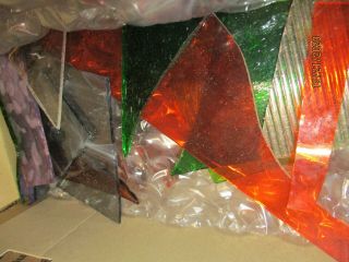 41 Stained Glass Scraps 8 1/ 2 Lbs