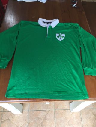Vintage 80s Ireland Rugby Jersey Long Sleeve Xl Rare O’neill’s Brand