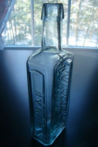 Antique N.  L.  CLARK & CO.  PERUVIAN SYRUP Quack Medicine Bottle 2