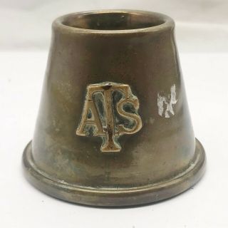 Antique Trench Art Ats Auxiliary Territorial Service Ashtray / Inkwell / Vesta