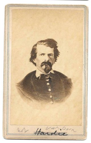 Civil War C.  S.  A.  Cavalry General Earl Van Dorn Rare Cdv Photo Mexican War Hero