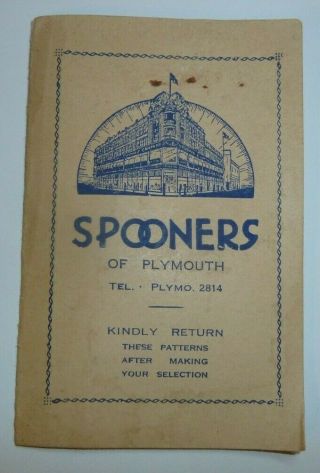 Fabric Sample Book Spooners Of Plymouth Sewing Needlework Linen Dress