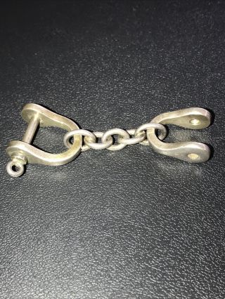 VINTAGE RARE RETIRED TIFFANY & CO STERLING SILVER 925 SHACKLE KEY CHAIN RING 3