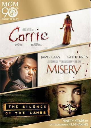 Carrie 1974 / Misery/ The Silence Of The Lambs Rare Horror Dvd Set Stephen King