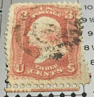 Rare U.  S.  Stamp Three Cent George Washington 1800 