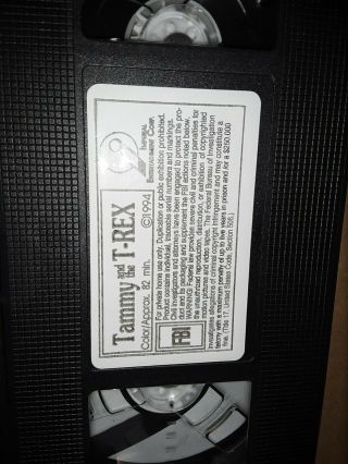 Tammy and the T - Rex VHS 1994 Imperial HTF Rare 3