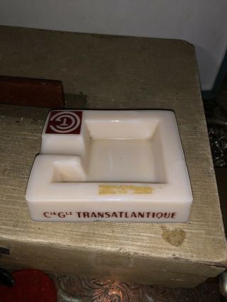Vintage Rare French Line Art Deco Cgt Ashtray France Advertising