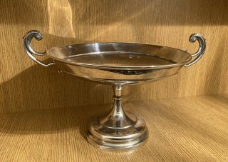 Antique Vintage Silver Plated A1 Pedestal Bowl By Walker & Hall Sheffield