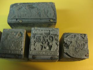 Antique Printer ' s Blocks Lead Cuts on Wood 5 diff.  BAND MUSIC & DANCING 3