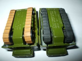 Matchbox Lesney Rolamatics 70 S.  P.  Gun Green X 2 Tan & Black Treads Vnmint