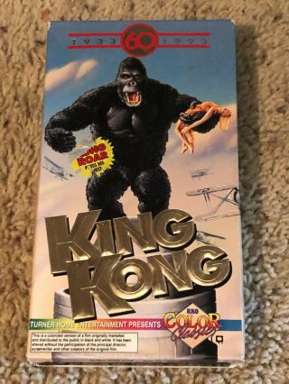 King Kong Vhs Rare Colorized Rko Color Classics 1933 Out Of Print Fay Wray
