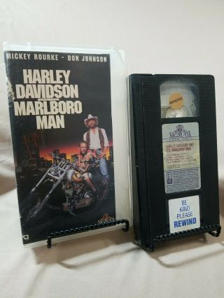 Harley Davidson And The Marlboro Man - Mickey Rourke,  Don Johnson - Vhs Vcr - Rare