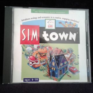 Sim Town Pc Game Maxis Kids For Win 95,  3.  1,  Mac Rare Vintage