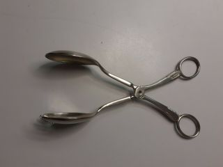 Vintage Spoon And Fork Serving Tongs Silver Plated Made In England Epzn