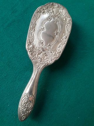 Vintage Silver Plated Embossed Dressing Table Vanity Hair Brush