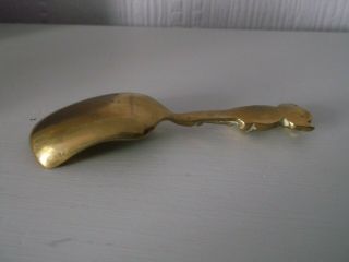 Vintage Solid Brass LINCOLN IMP Caddy Spoon 2