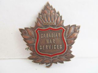 Rare Wwii The Salvation Army Canadian War Services Cap Badge 1939/45