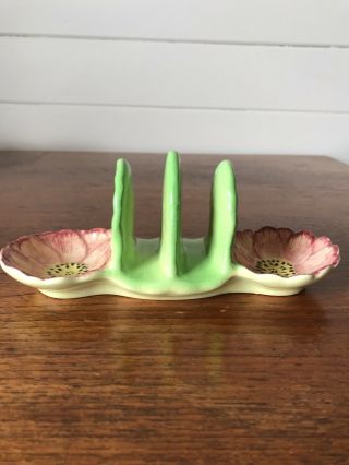 Rare Vintage Shorter And Son Water Lily Toast Rack 1940 