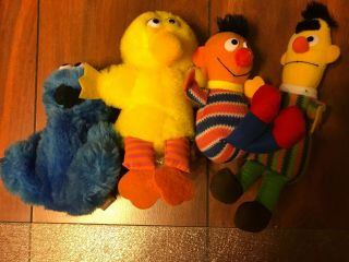 Hasbro Vintage Sesame Street Stuffed Dolls Hasbro Softies Bert And Ernie