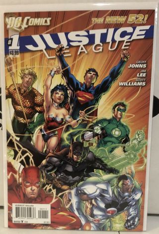 Dc 52 Justice League 1 1st Printing 2011 Geoff Johns Jim Lee Cover Rare