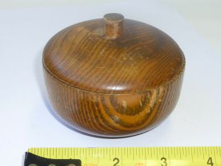 Vintage Lidded Pot Jar Wood Wooden Turned Antique Vgc Old Collectable Treen Vgc