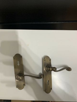 Two Brass Door Handles