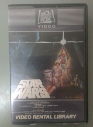 Star Wars 1982 Video Rental Library Rare U.  S Beta Matching Serial Number R171623