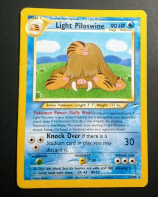 Pokemon Neo Destiny - Light Piloswine 26/105 - Rare - Nm/m