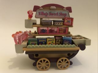 Sylvanian Families Vintage Village Sweet Shop Cart.