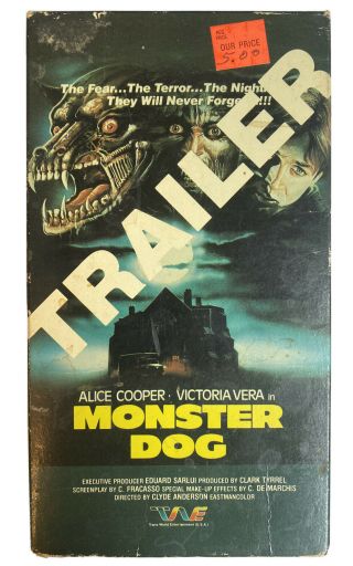 Monster Dog Vhs Trailer Tape Horror Twe Alice Cooper Rare Cult Gore Htf