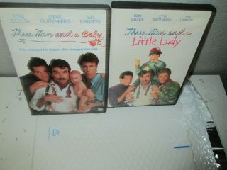 Three Men And A Baby 1 & 2 Rare Family Comedy Dvd Set Tom Selleck Ted Danson 90s