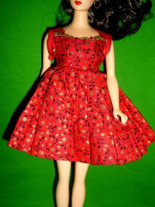 Vintage 1960s Full Circle Dress to fit Barbie Probably Made for 10 