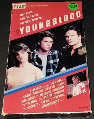 Youngblood Vhs 1986 Mgm Big Box Rare Patrick Swayze Rob Lowe 