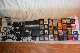 Atari 2600 W/ Controllers & 30 Games Vintage Rare Accessories Booklets