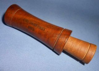Vintage Cree Game Call Wooden Duck Call Rare Maker?