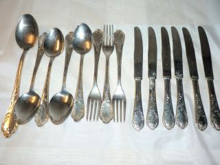 Silver Italy Crown 800 Cutlery 6 Knives 4 spoons 3 forks - Not 3