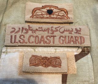 Rare Dcu Desert Uscg Coast Guard Theater Iraqi Made Patch Shirt Blouse Psu