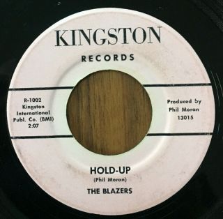Rare Surf Garage Rock 45 - The Blazers Hold - Up/unfinished Kingston R - 1002