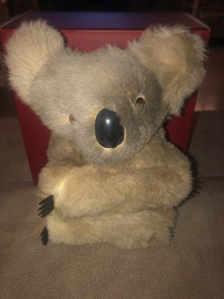 Vintage Fur Australian Koala Bear Stuffed Animal Plush
