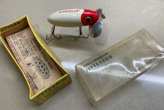 Vintage Fred Arbogast Jitterbug Fishing Lure With Box