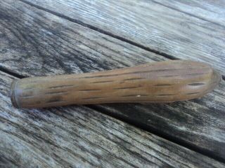 LATE NINETEENTH CENTURY,  VICTORIAN,  HAND - CARVED,  BREAD KNIFE HANDLE. 2