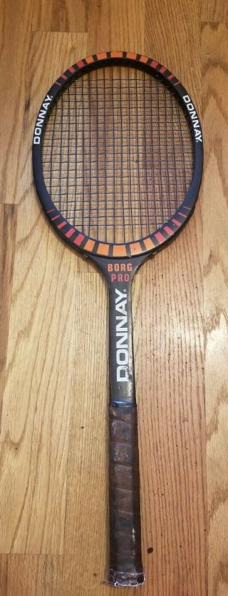 Rare Donnay Graphite Pro Wood 4 1/2 Grip Tennis Racquet Black