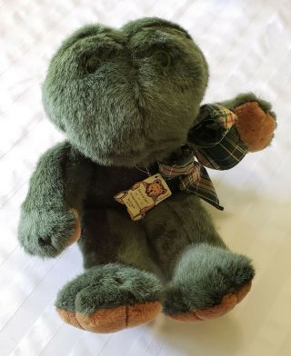 Vtg Boyds Bears In The Attic Plush Frog Racheal Q Ribbet Stuffed Animal Toy Tags