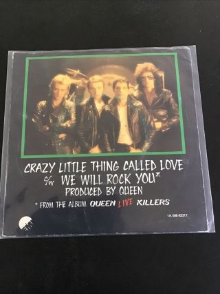 Queen Crazy Little Thing Called Love Freddie Mercury Picture Sleeve Rare 7” 45 2
