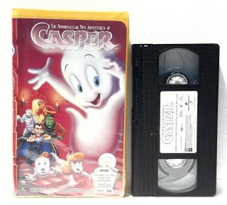 Caspers Spooktacular Adventures (vhs,  1996 Yellow Clamshell Case) Rare Anim.