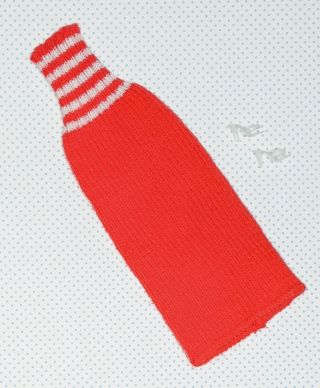 Barbie Clone Doll Outfit: Red White Stripe Strapless Knit Maxi Dress Ot Heels
