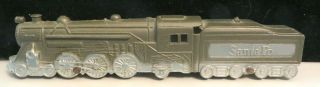 Tootsietoy RARE Santa Fe 6 Car Freight Train Set Shape Mfg 1939 - 1941 3
