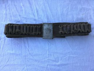 Vintage Military Green Ammo Belt Buckle Stamped Pat 1881 Winchester Rare